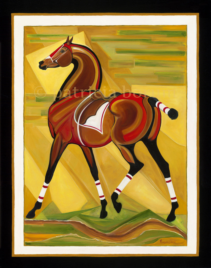 Dubonnet Polo Pony Print - Patricia Borum