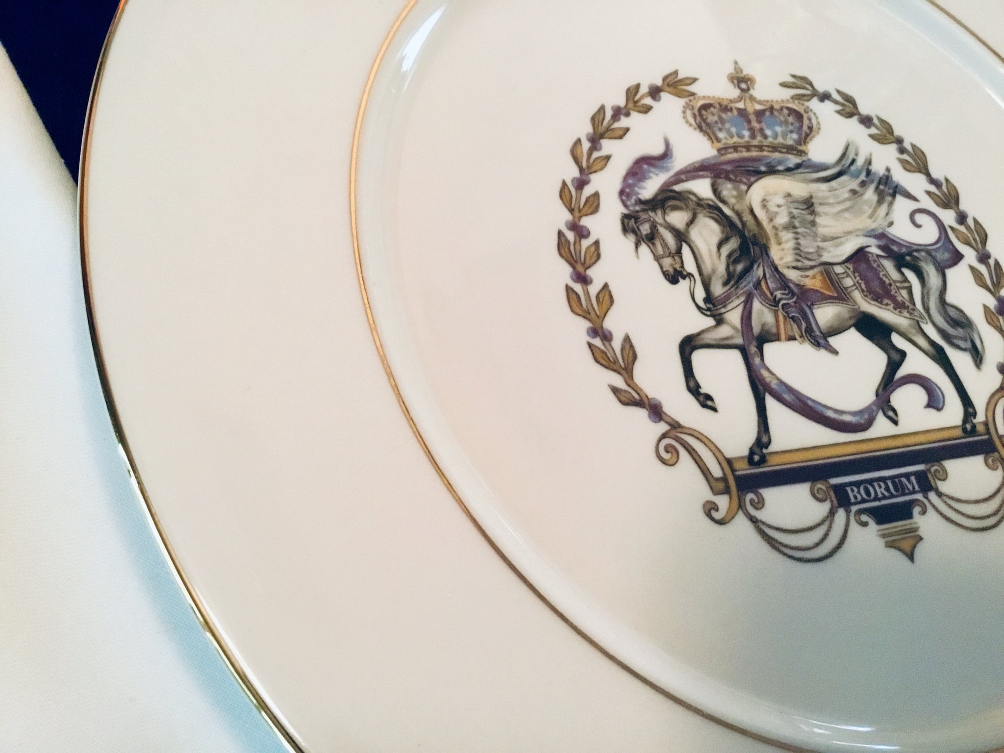 Royal Pegasus dinner plates close up