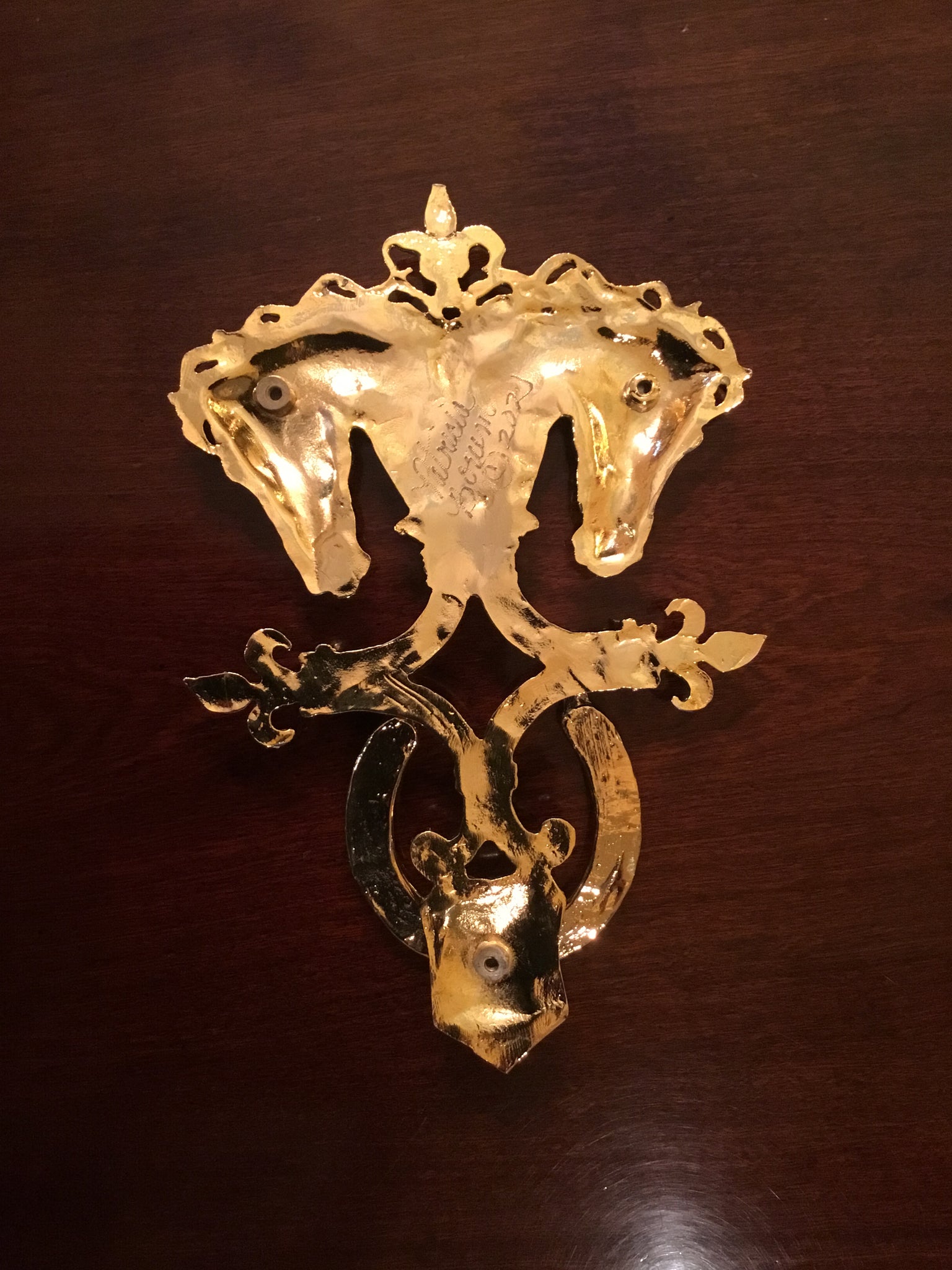 Horse Head Door Knocker/18K GOLD plated