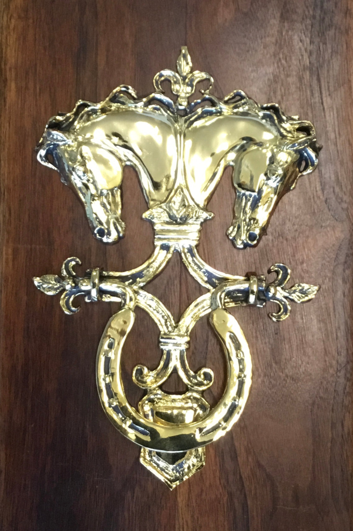 Horse head doorknocker 18K gold plated