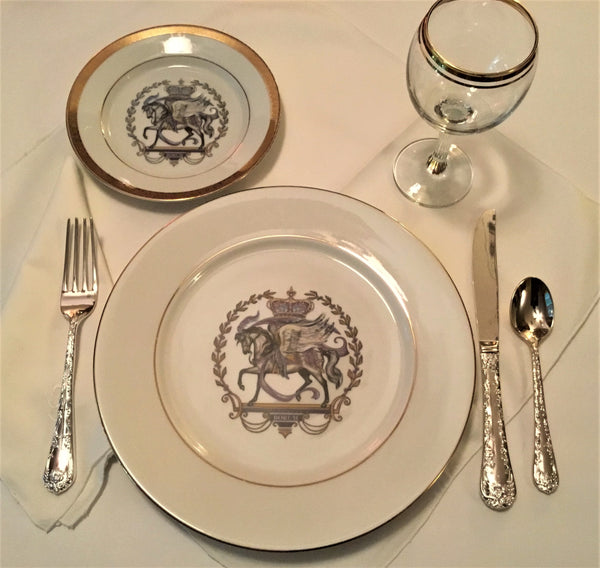 Royal Pegasus horse dinner plates