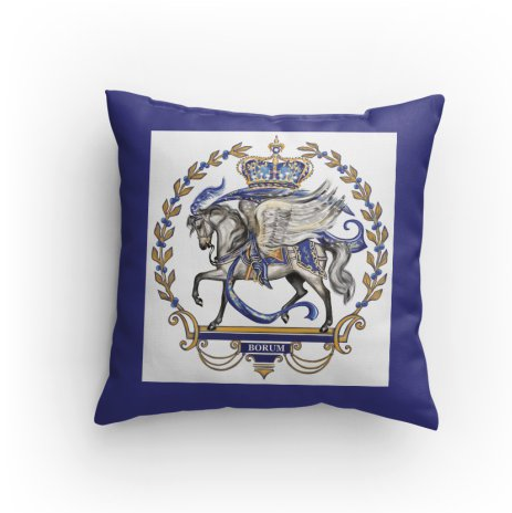 Royal Pegasus Crest pillow by Patricia Borum