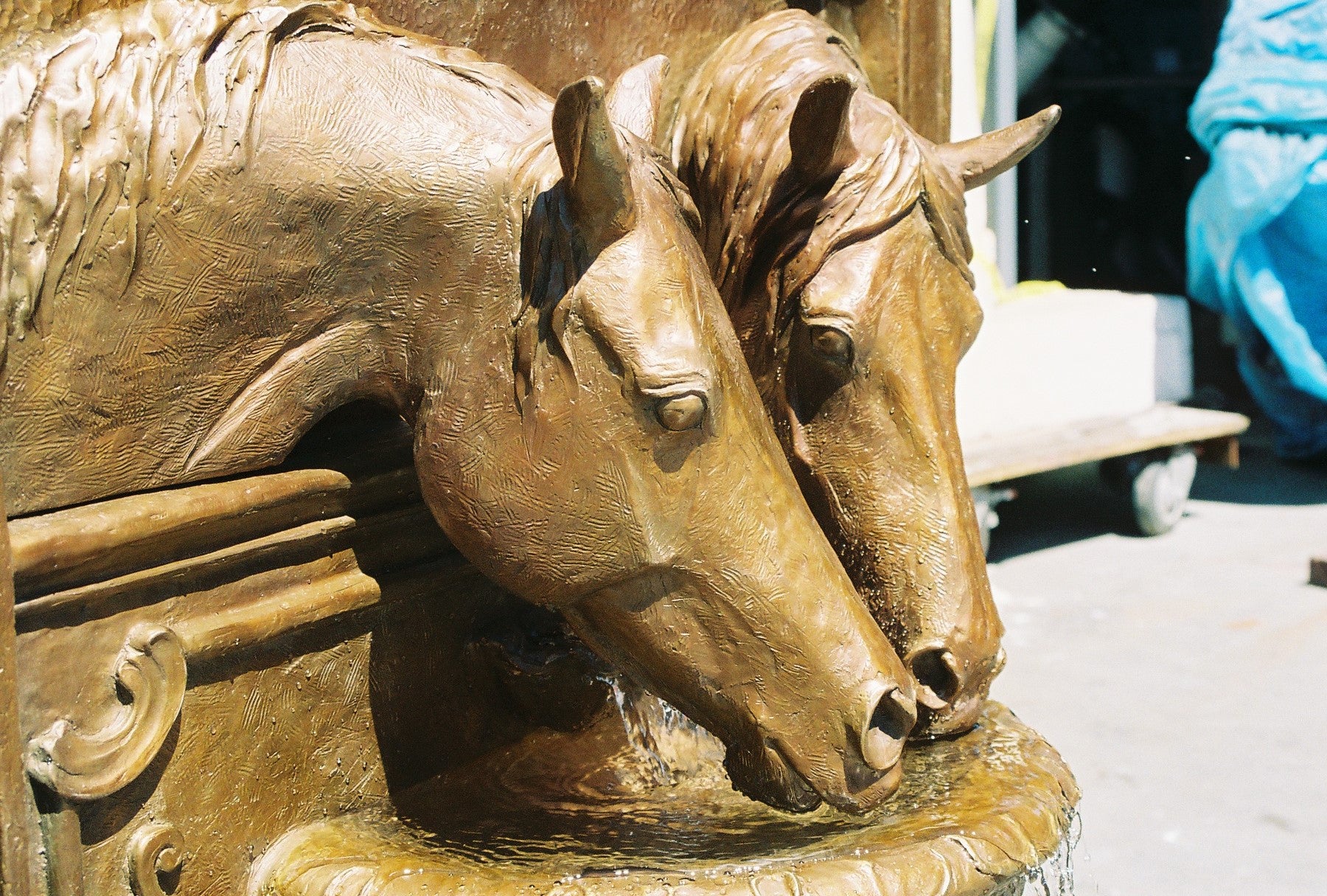 Sharing a Drink equestrian Fountain (Bronze) - Patricia Borum - 4