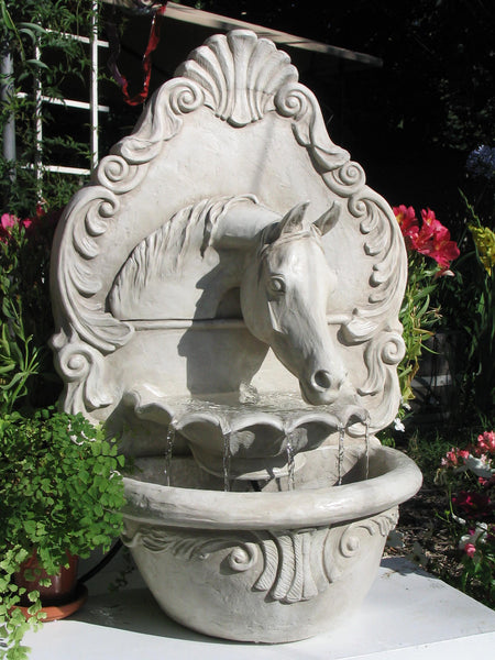 Arabian Horse Fountain (Lipizzan White) - Patricia Borum