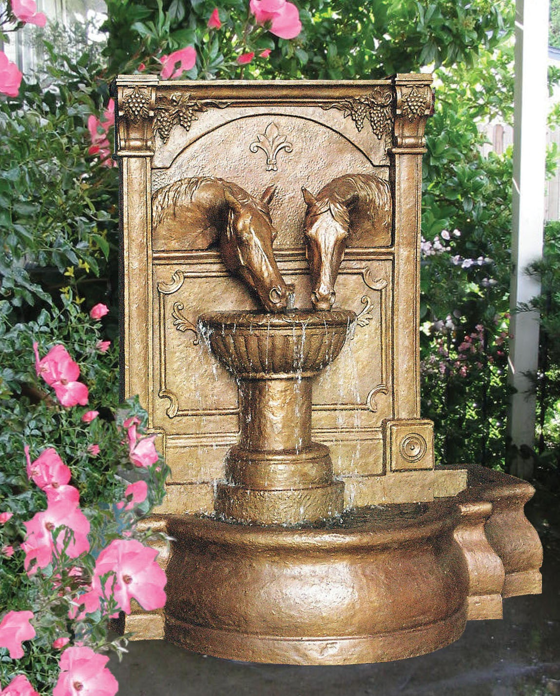 Sharing a Drink equestrian Fountain (Bronze) - Patricia Borum - 1