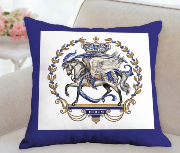 Royal Pegasus Crest pillow by Patricia Borum